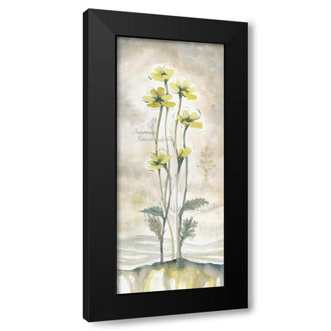 Yellow Blossoms II Black Modern Wood Framed Art Print with Double Matting by Ferry, Margaret