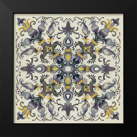 Tile Patterns I Black Modern Wood Framed Art Print by Ferry, Margaret