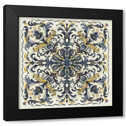 Tile Patterns II Black Modern Wood Framed Art Print with Double Matting by Ferry, Margaret
