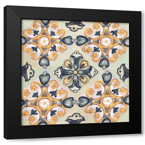 Rosette Adornment III Black Modern Wood Framed Art Print with Double Matting by Ferry, Margaret