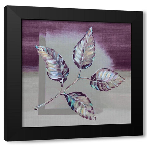 Ultra Violet Leaf I Black Modern Wood Framed Art Print by Ferry, Margaret