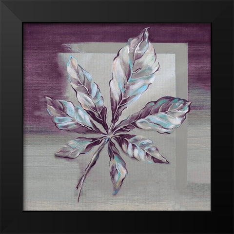 Ultra Violet Leaf II Black Modern Wood Framed Art Print by Ferry, Margaret