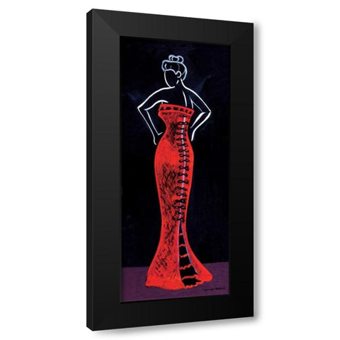 Up Do Black Modern Wood Framed Art Print with Double Matting by Matla, Jennifer