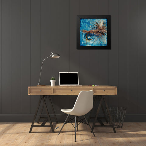 Adams Parachute Fly Black Modern Wood Framed Art Print by Monahan, Jodi