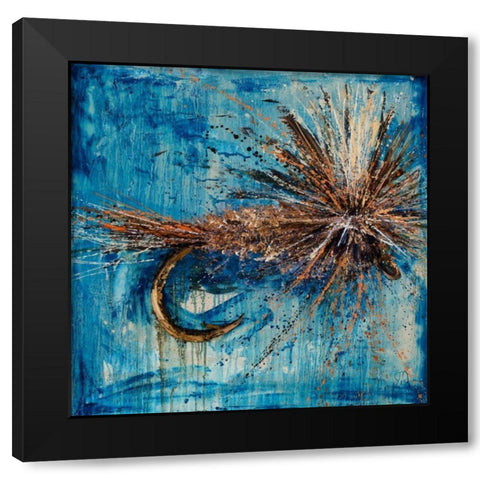 Adams Parachute Fly Black Modern Wood Framed Art Print by Monahan, Jodi
