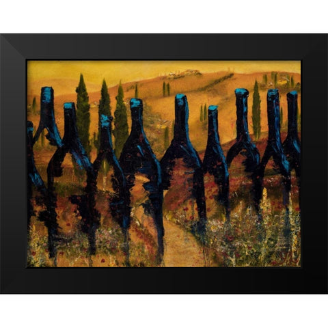 Tuscan Vinos Black Modern Wood Framed Art Print by Monahan, Jodi