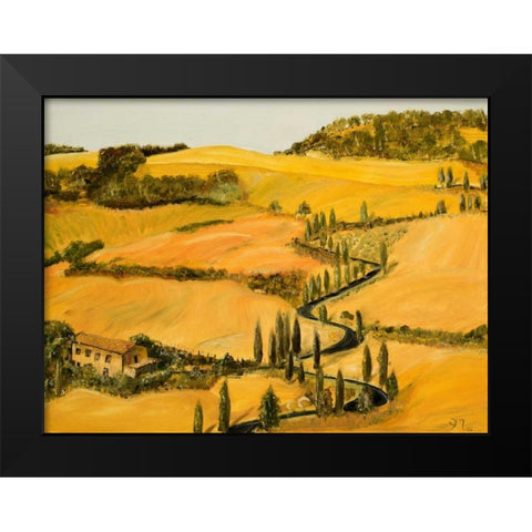 Tuscan Fall Black Modern Wood Framed Art Print by Monahan, Jodi