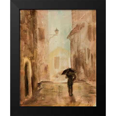 Love the Rain Black Modern Wood Framed Art Print by Monahan, Jodi