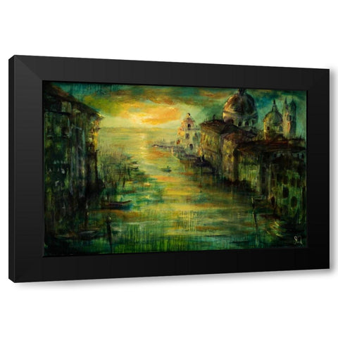 Venezia Basilica Black Modern Wood Framed Art Print by Monahan, Jodi