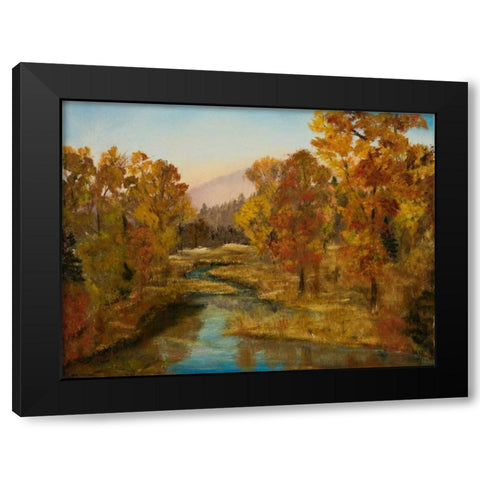 Montana in Fall Black Modern Wood Framed Art Print with Double Matting by Monahan, Jodi