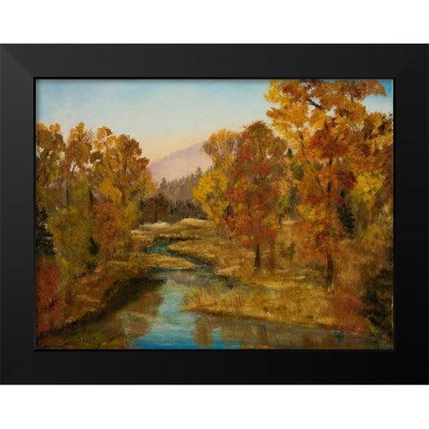 Montana in Fall Black Modern Wood Framed Art Print by Monahan, Jodi