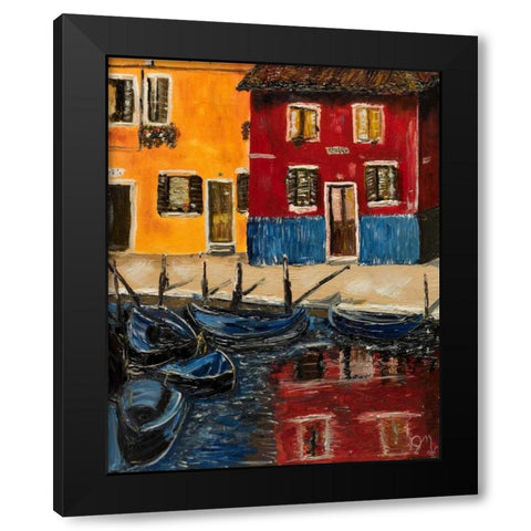Bueno Black Modern Wood Framed Art Print by Monahan, Jodi