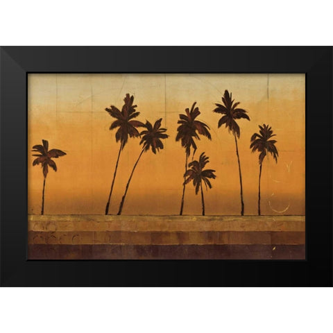 Sunset Palms I Black Modern Wood Framed Art Print by Martin, Cheryl