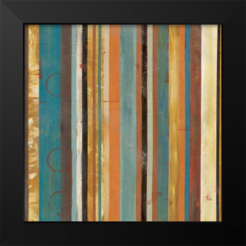Stripes II Black Modern Wood Framed Art Print by Martin, Cheryl