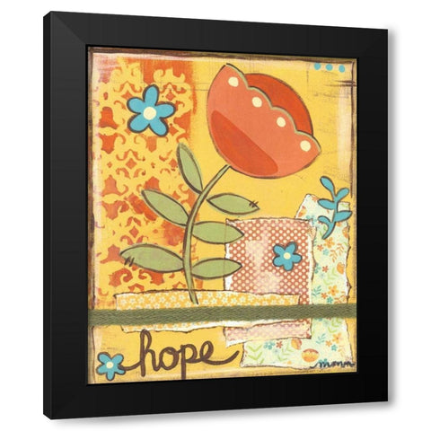 Hope Black Modern Wood Framed Art Print with Double Matting by Martin, Monica