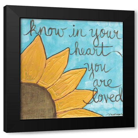 You Are Loved Black Modern Wood Framed Art Print with Double Matting by Martin, Monica