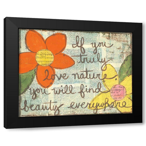 Truly Love Black Modern Wood Framed Art Print with Double Matting by Martin, Monica