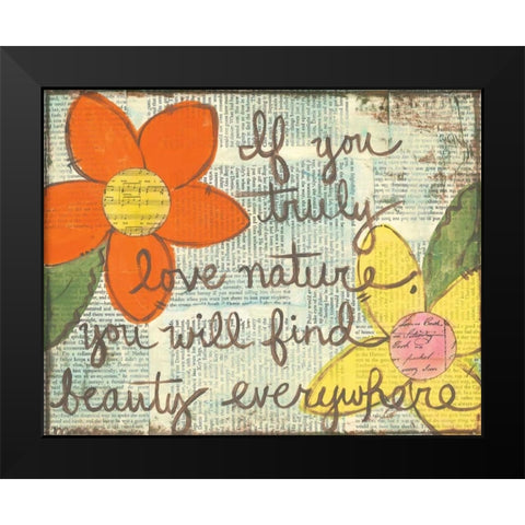 Truly Love Black Modern Wood Framed Art Print by Martin, Monica