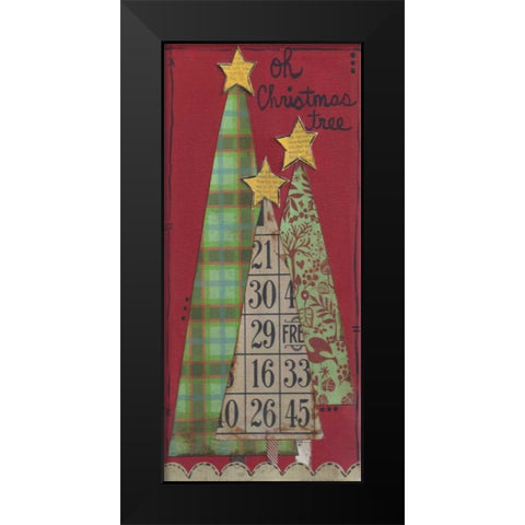 Christmas Tree  Black Modern Wood Framed Art Print by Martin, Monica