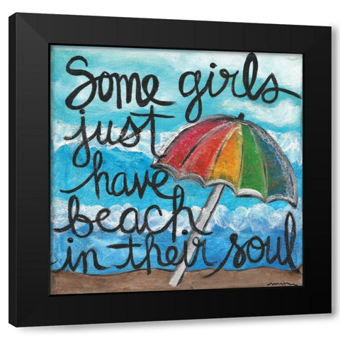 Some Girls Black Modern Wood Framed Art Print by Martin, Monica