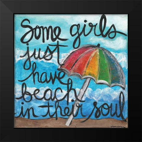 Some Girls Black Modern Wood Framed Art Print by Martin, Monica