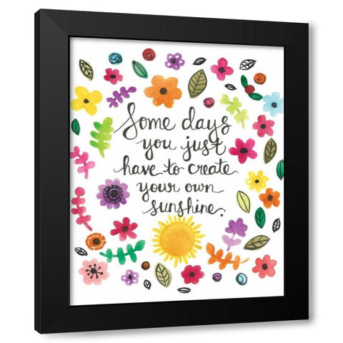 Some Days Black Modern Wood Framed Art Print with Double Matting by Martin, Monica