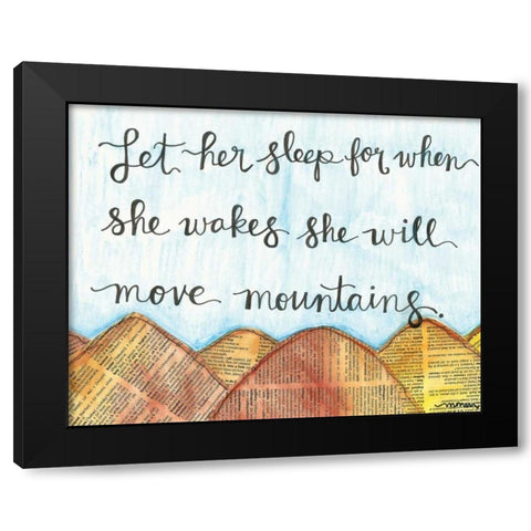 Let Her Sleep Black Modern Wood Framed Art Print with Double Matting by Martin, Monica