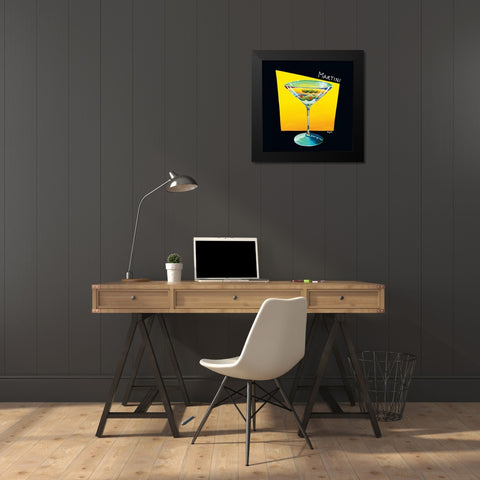 Martini Black Modern Wood Framed Art Print by Naylor, Mary