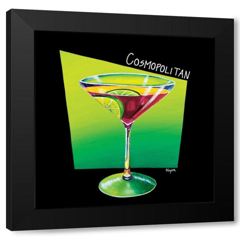 Cosmopolitan Black Modern Wood Framed Art Print with Double Matting by Naylor, Mary