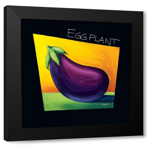Eggplant Black Modern Wood Framed Art Print with Double Matting by Naylor, Mary