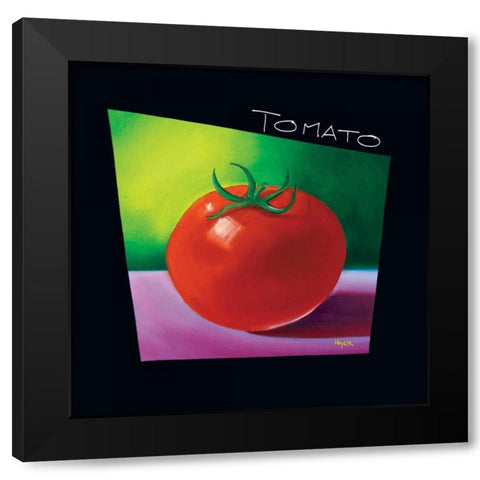 Tomato Black Modern Wood Framed Art Print by Naylor, Mary
