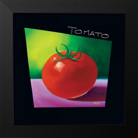 Tomato Black Modern Wood Framed Art Print by Naylor, Mary