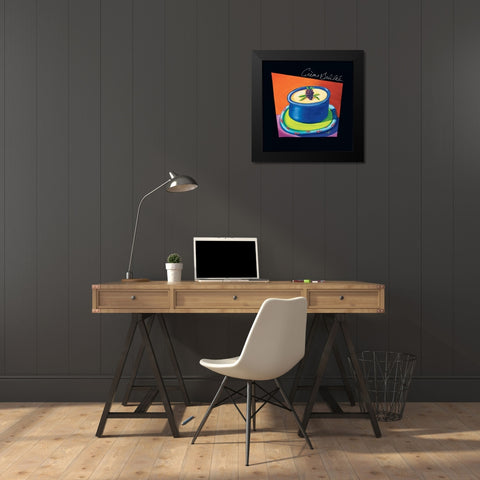 Creme Brulee Black Modern Wood Framed Art Print by Naylor, Mary