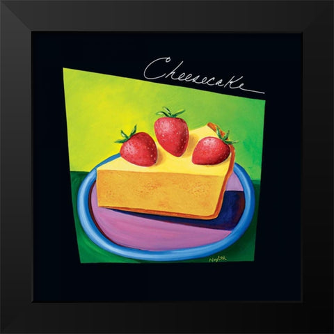 Cheesecake Black Modern Wood Framed Art Print by Naylor, Mary