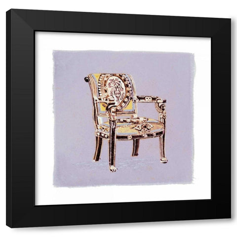 Urn Chair I Black Modern Wood Framed Art Print by Nicholas, Debbie