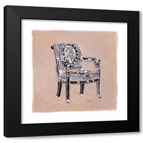 Urn Chair III Black Modern Wood Framed Art Print by Nicholas, Debbie