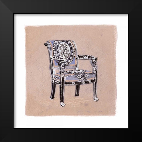 Urn Chair III Black Modern Wood Framed Art Print by Nicholas, Debbie