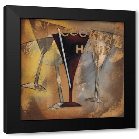 Time for Cocktails I Black Modern Wood Framed Art Print by Osborne, Susan