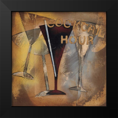 Time for Cocktails I Black Modern Wood Framed Art Print by Osborne, Susan