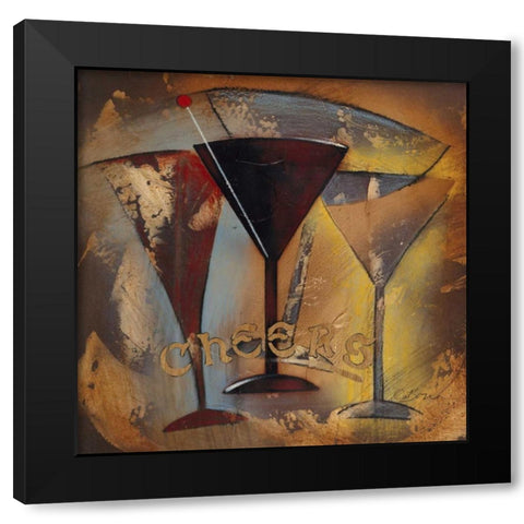 Time for Cocktails II Black Modern Wood Framed Art Print with Double Matting by Osborne, Susan