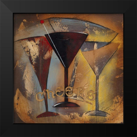 Time for Cocktails II Black Modern Wood Framed Art Print by Osborne, Susan