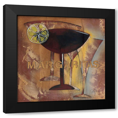 Time for Cocktails III Black Modern Wood Framed Art Print with Double Matting by Osborne, Susan