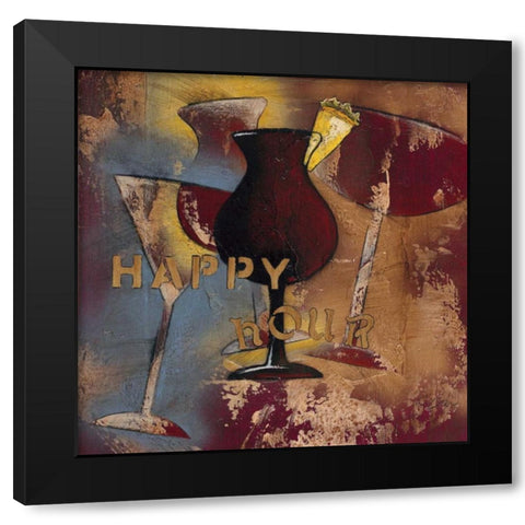 Time for Cocktails IV Black Modern Wood Framed Art Print by Osborne, Susan
