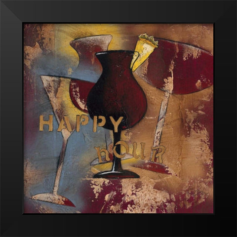 Time for Cocktails IV Black Modern Wood Framed Art Print by Osborne, Susan