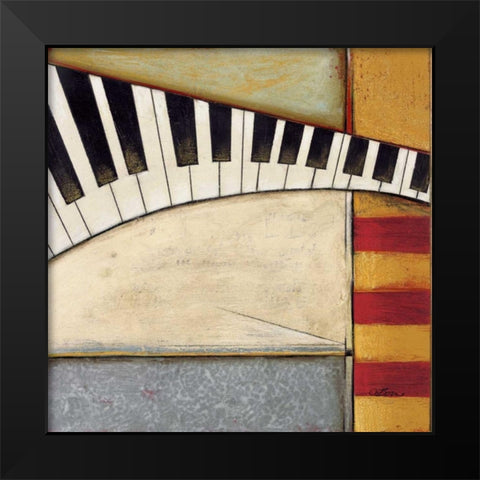 Music Notes II Black Modern Wood Framed Art Print by Osborne, Susan