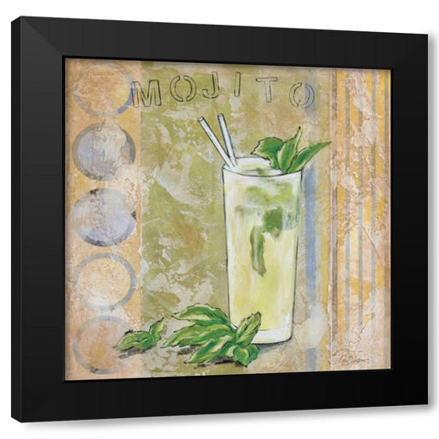 Mojito Black Modern Wood Framed Art Print with Double Matting by Osborne, Susan