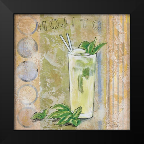 Mojito Black Modern Wood Framed Art Print by Osborne, Susan