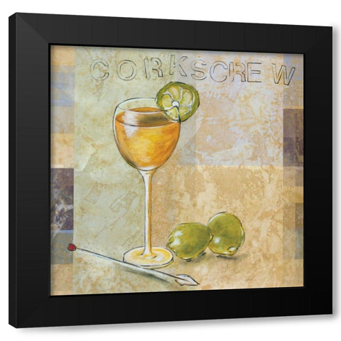 Corkscrew Black Modern Wood Framed Art Print with Double Matting by Osborne, Susan