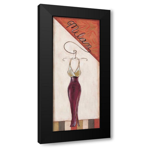 Milan Fashion Black Modern Wood Framed Art Print with Double Matting by Osborne, Susan