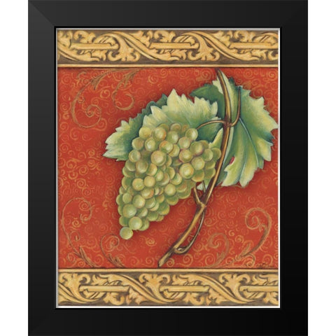 Grape Tapestry II Black Modern Wood Framed Art Print by Osborne, Susan